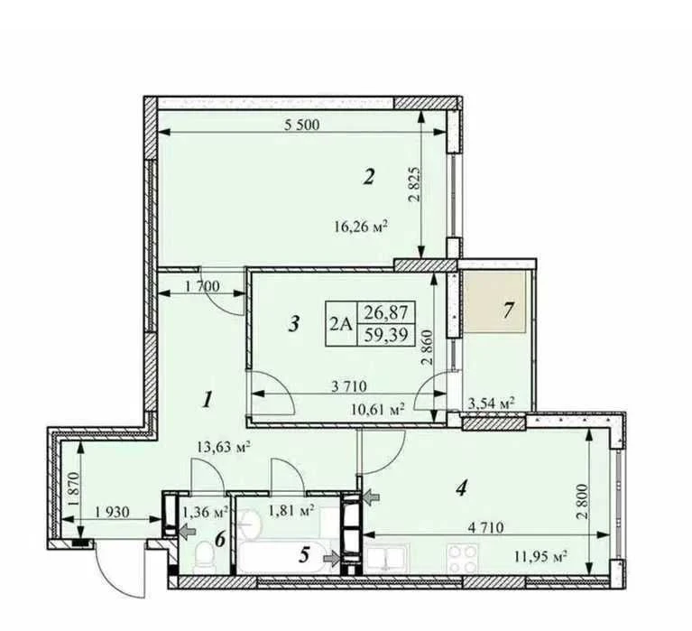 Вышгород,продам 2-х комнатную квартиру,60м2