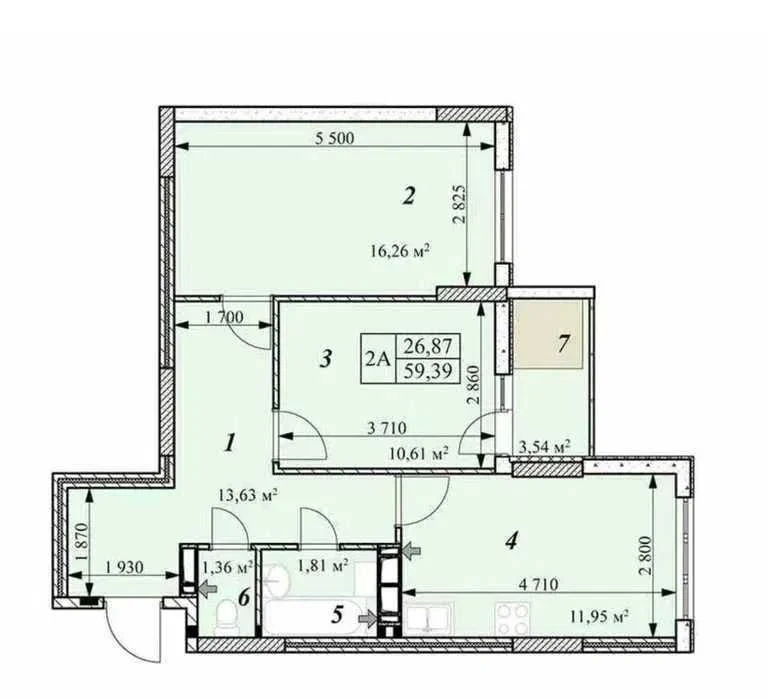 Вышгород,продам 2-х комнатную квартиру,60м2