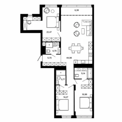Продаж 3-спальної квартири БЕЗ КОМІСІЇ в ЖК Avalon Terra, ву