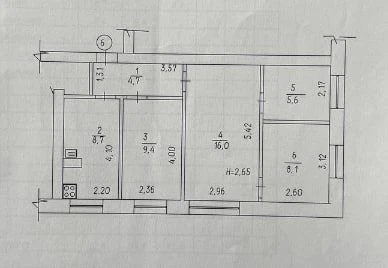 3-Кімнатна квартира в місті Буринь , біля автовокзалу , з га