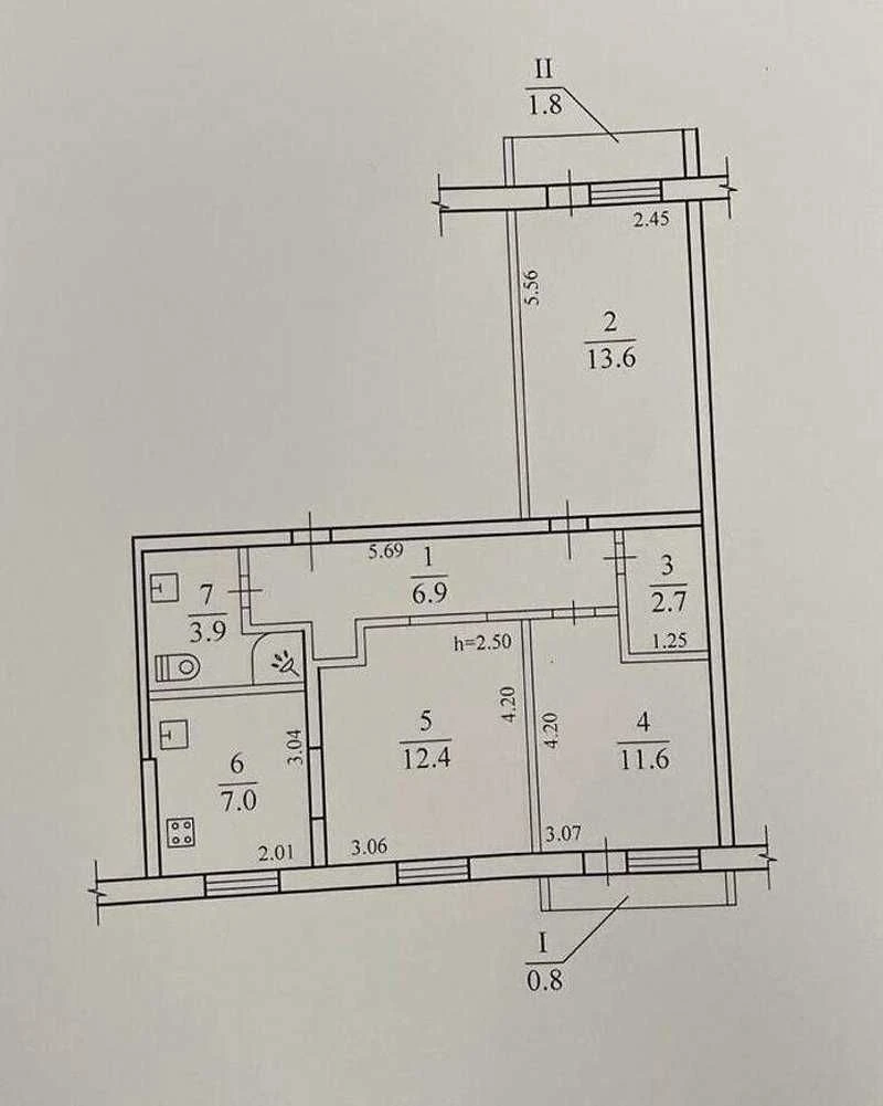 Продам 3-комн. квартиру автономное отопление газ Победа-3 NK