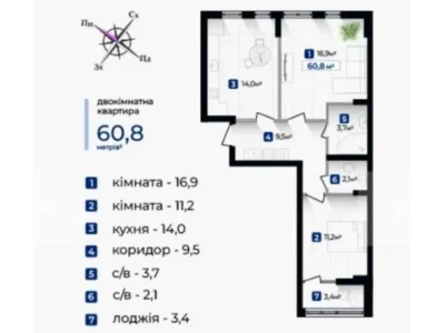 Квартира. Івано-Франківськ, Надрічна вул.