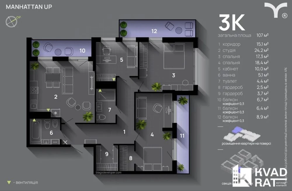 ЗДАНА ТОП квартира поряд ОЗЕРО ЖК Manhattan up