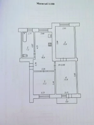 Продаж 3 кімнатної квартири під ремонт