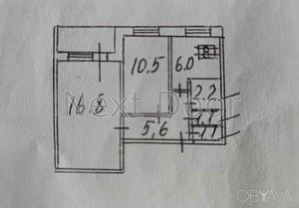 2-комнатная квартира, 45.4 м.кв.