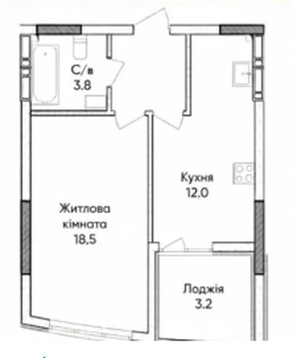 1К квартира в ЖК Синергія Сіті | Розтермінування 48 міс. | 3