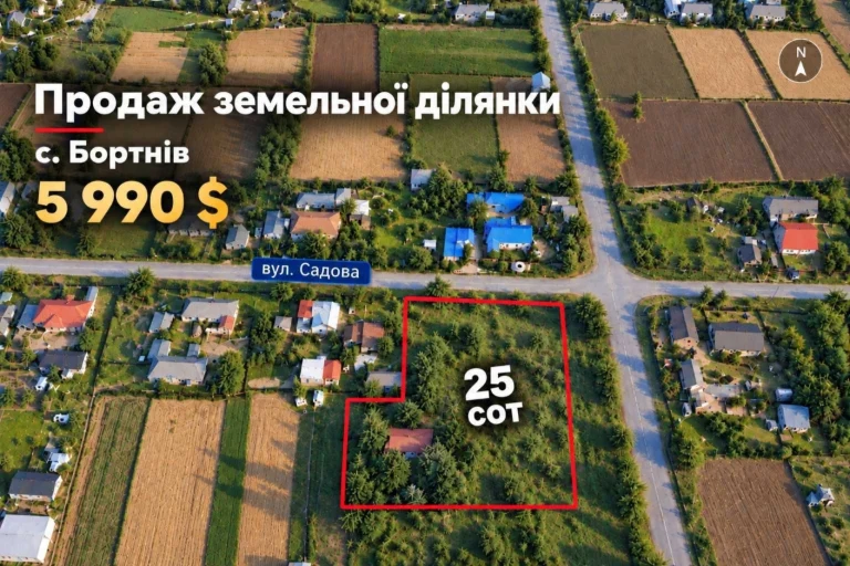 Продам земельну ділянку | 6 км від Нововолинська | 25 сот за