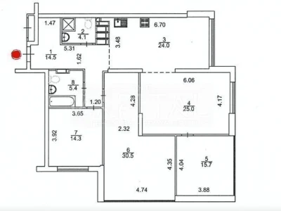 Sale of 4-room apartment 134 sq. m on Mykhaylo Boychuk St. 41 • ID