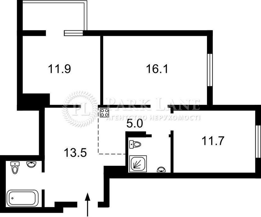 WITHOUT % 2-room apartment 70 m2 Lubomyr Huzar 46-V Solomyanskyi V