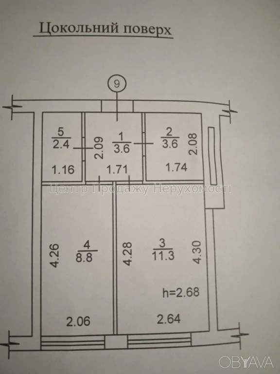 1-комнатная квартира, 30 м.кв.