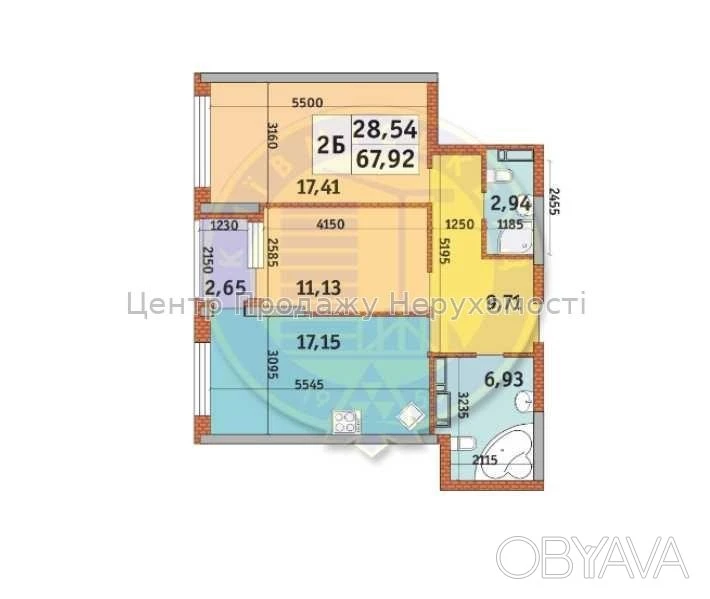 2-комнатная квартира, 68 м.кв.