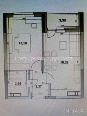 1-комнатная квартира, 44 м.кв.
