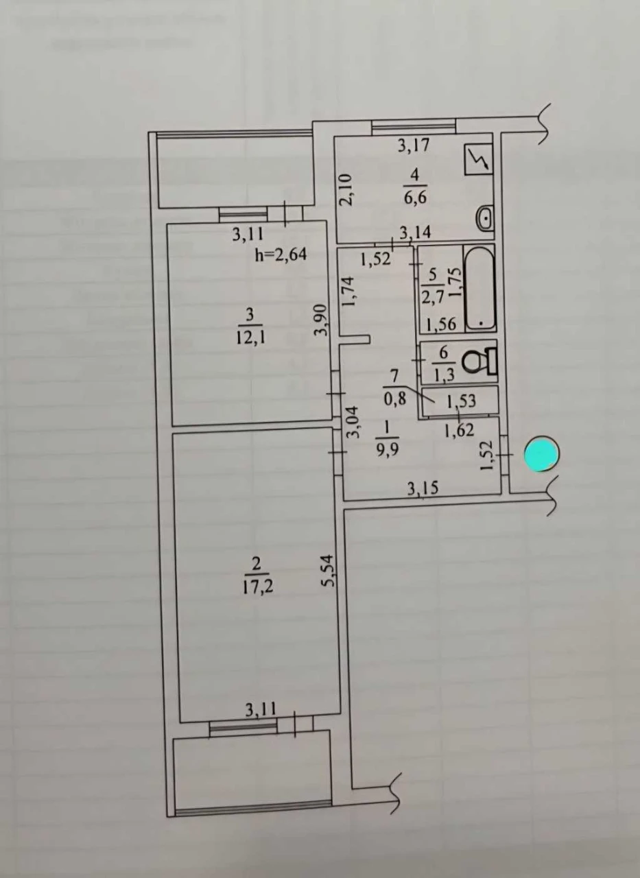 Продажа 2-комнатной квартиры 58 м², Европейская пл., Союза,