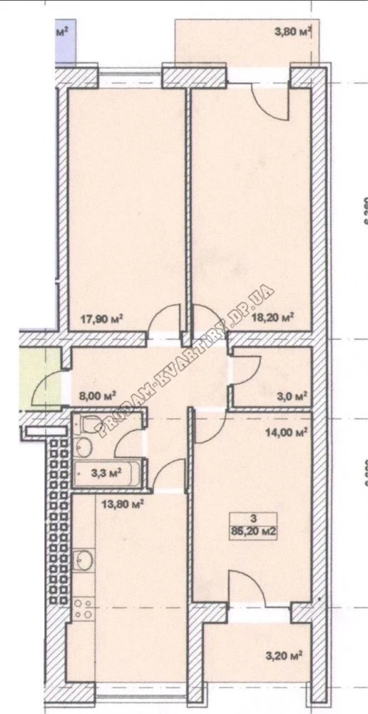Продам квартиру в новобудові 85кв м
