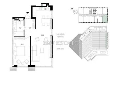 DIRECT VIEW OF THE DNIPER RIVER 63 m² Residential complex Rusanivska Gavan Mykilsko-