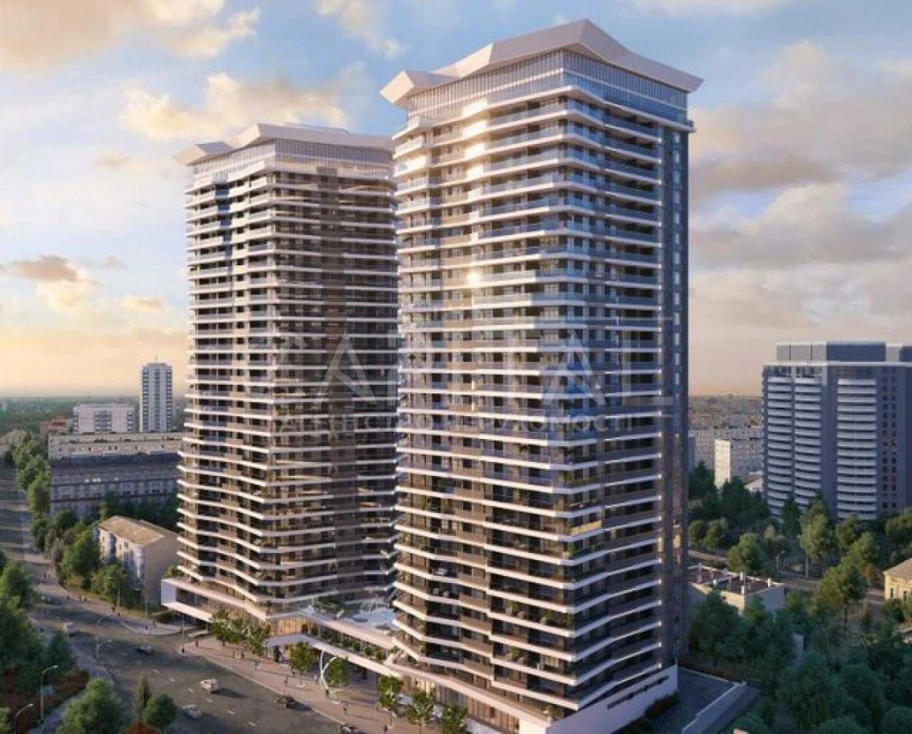Продаж 1-кімнатної видової квартири без ремонту в ЖК Diadans