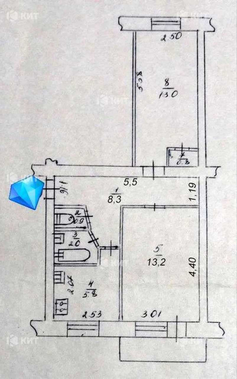 2к. 44м2 Одесская, Александра Орлова (Матросова) ул. 6А, RE-
