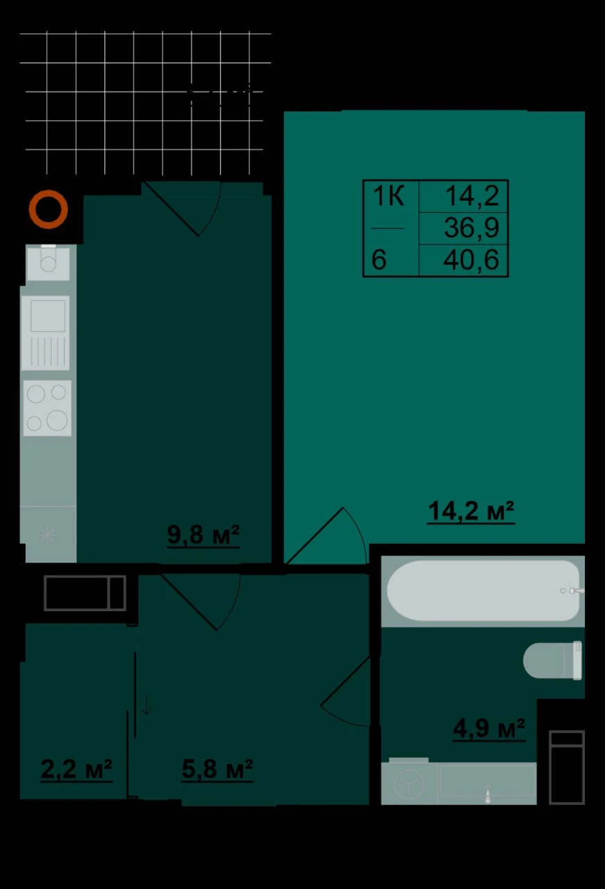 Ready One-Bedroom Apartment, Discount!! єОселя