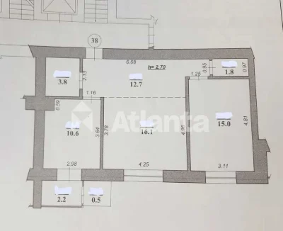 2-комнатная 62,7 м² | 9/9 | Вид на Высокий Замок | Замарстиновская
