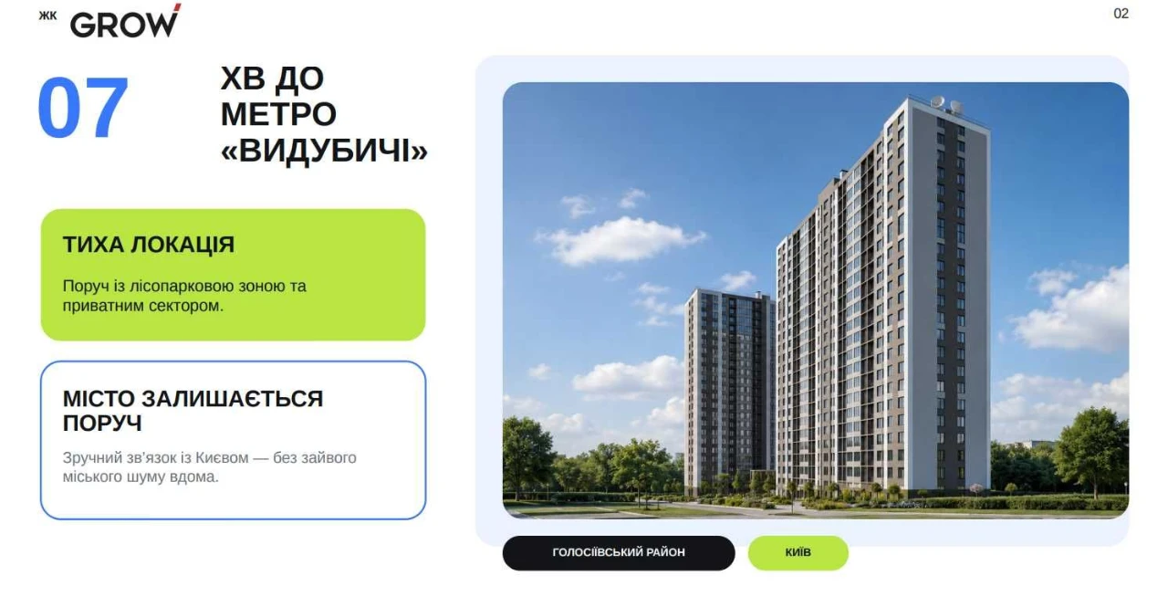 Продаж однокімнатного житла, ЖК Grow, Голосіївський район