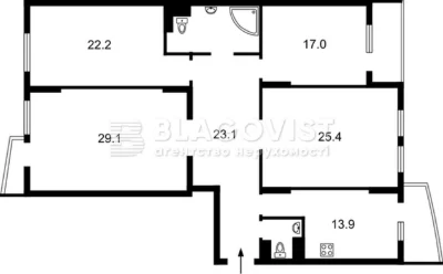 Продається 4-кімнатна квартира, Ковпака 17, М. Палац Україна.