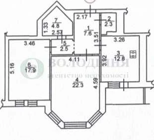 Sale of 2-room apartment on Mykola Bazhan Avenue 14 (Kyiv, Darnyc')