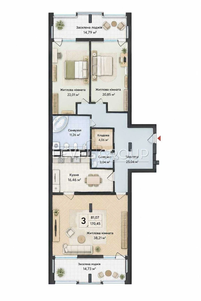 Продаж 4-кімнатного житла 178 м² | Новопечерські Липки | П