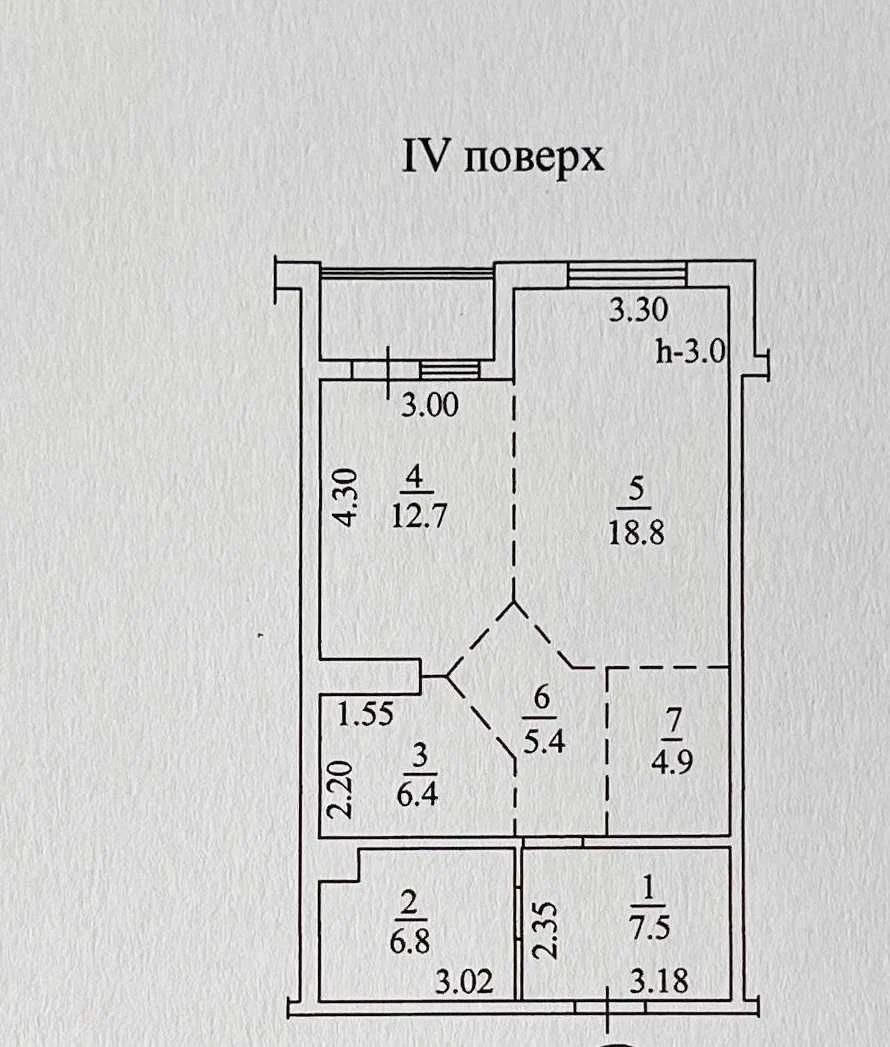 Однокімнатна квартира 65,9 м²! ЖК "Олімпійський"!
