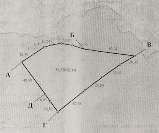 Land plot 0.5662 acres/56.62 sq. meters