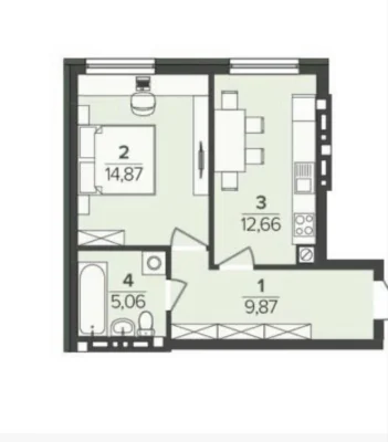 Sale of 1-bedroom apartment in a new building 45.5 sq m, Frankiv district