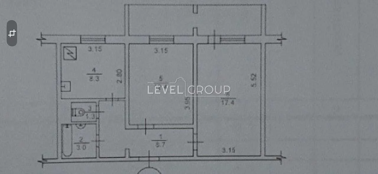 Продам двокімнатну квартиру (55.1 м²) у Києві, Голосіївський