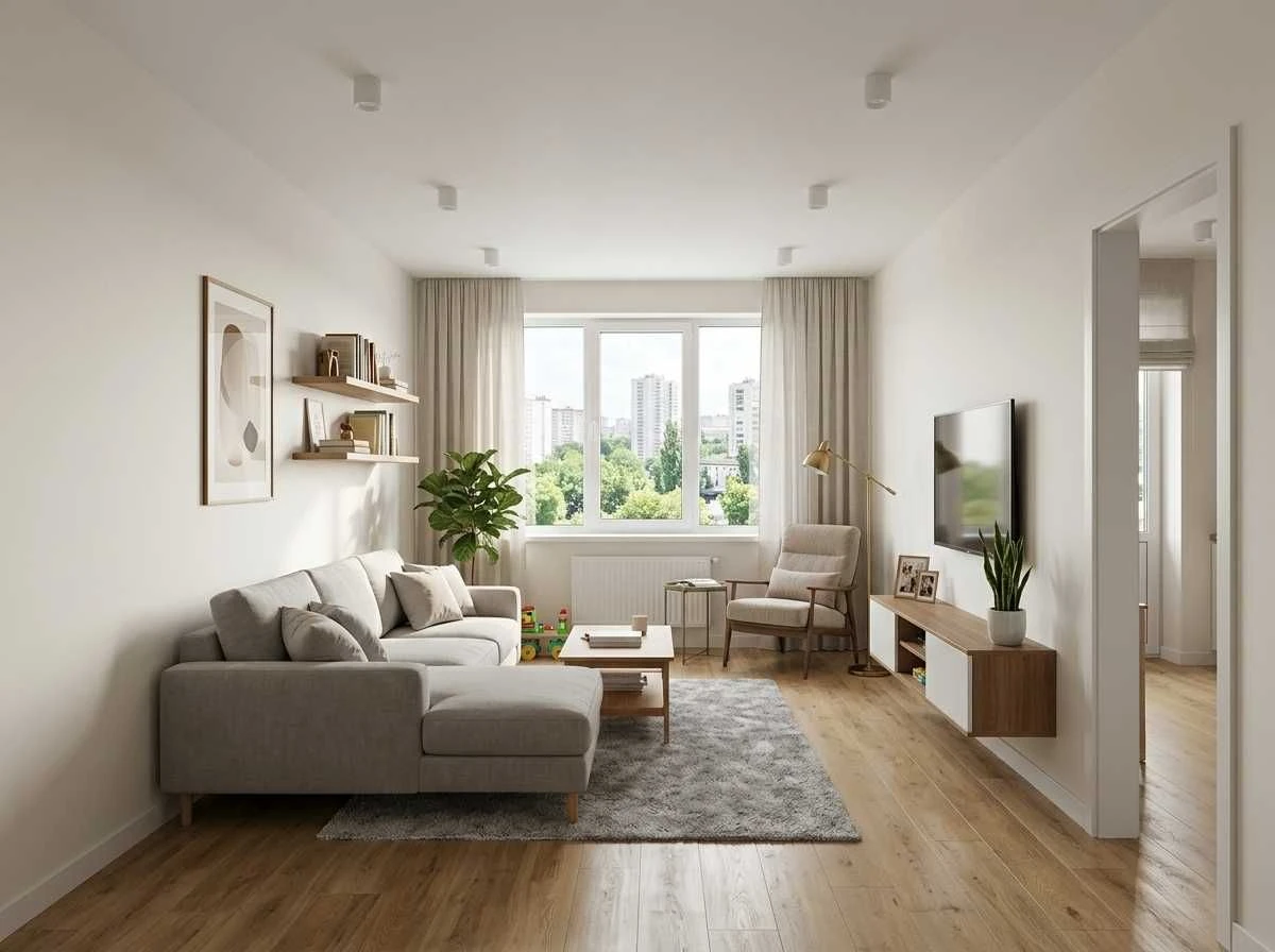 Three-bedroom apartment 70.7 sq m in Poznizky, basement and own boiler