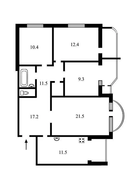 Sale of 4-room apartment 93 sq. m on Azerbaycanska Street 16/1 • I