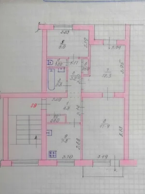 Продається 3-кімнатна квартира в місті Марганець, по вулиці Лермонтова