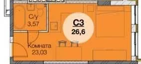 1 комнатная квартира в сданном доме