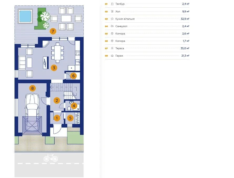 Duplex 144 m² with private plot of 3.51 acres. Enclosed territory