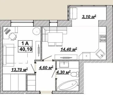House in the Княгинин residential area, 1st floor for rent