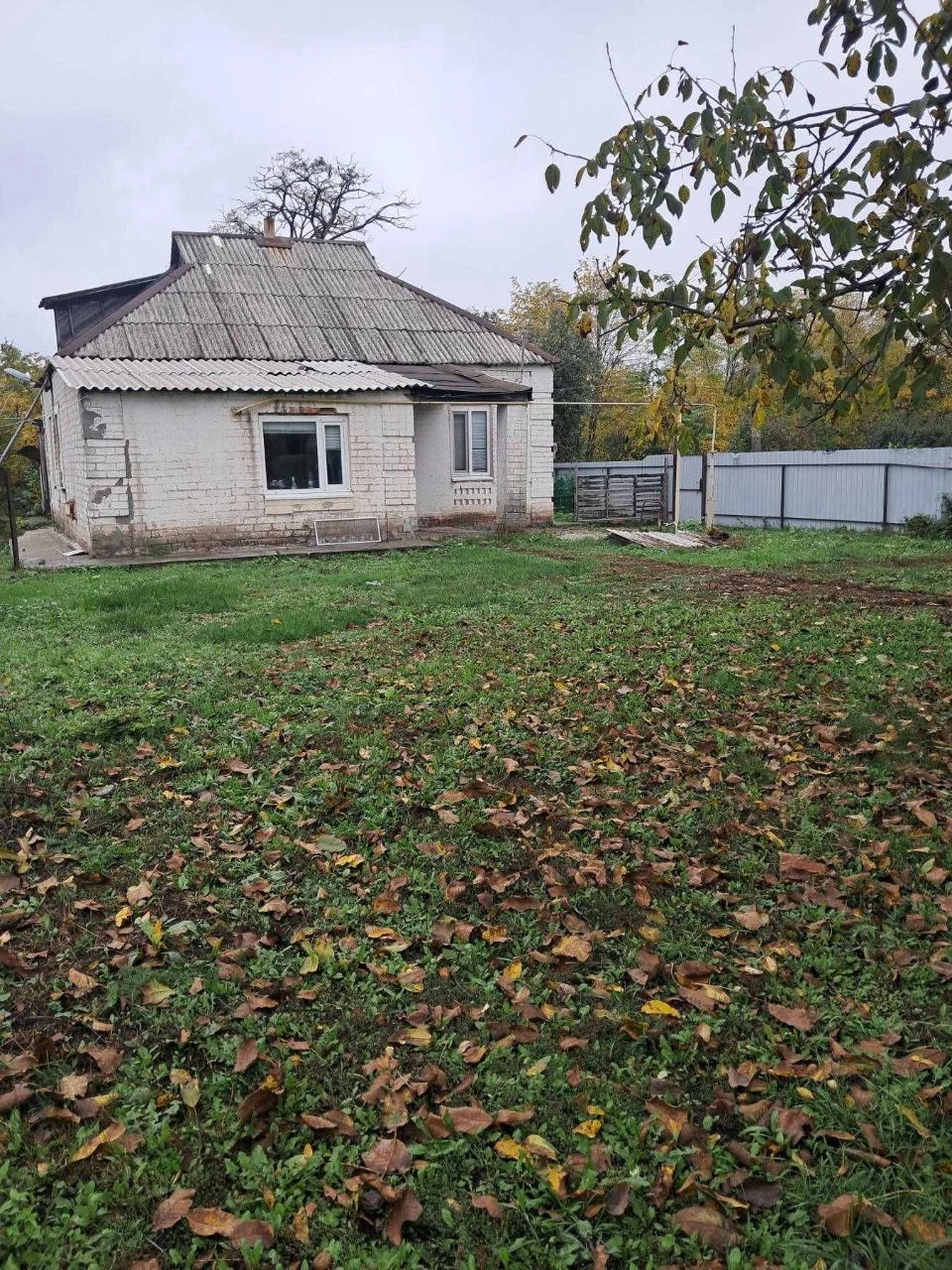 For sale: 3-room house with all amenities. Plot of 50 acres.