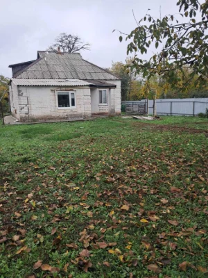 For sale: 3-room house with all amenities. Plot of 50 acres.