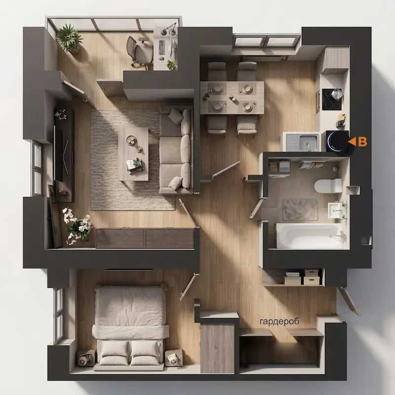Excellent two-room apartment at an attractive price in Ivano-Frankivsk