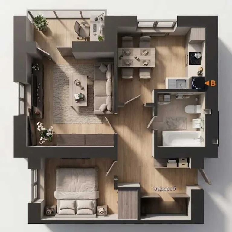 Excellent two-room apartment at an attractive price in Ivano-Frankivsk