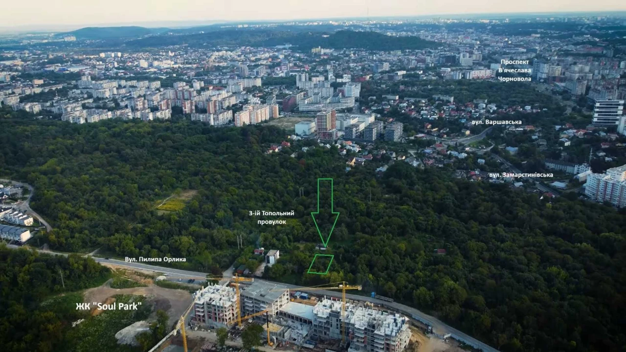 Ділянка з панорамним видом на Львів біля ЖК Soul Park (5,39