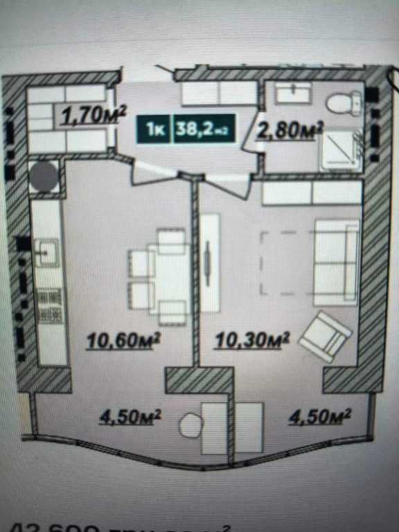 Sale of a one-bedroom apartment in the center of Ivano-Frankivsk