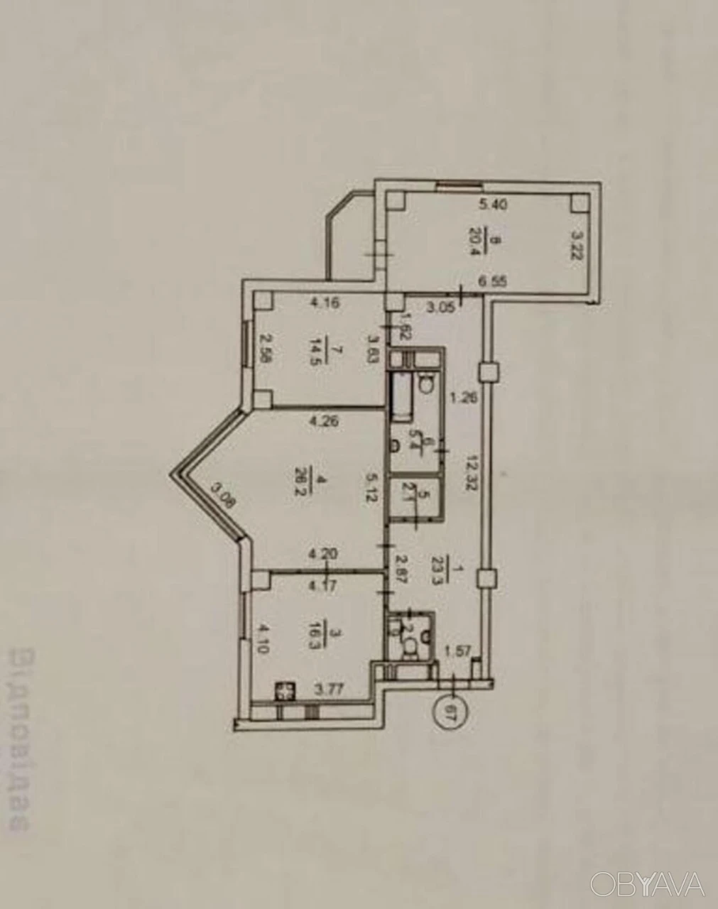 3-bedroom apartment, 111.2 sq.m