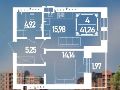 Apartment. Rive, Berezova