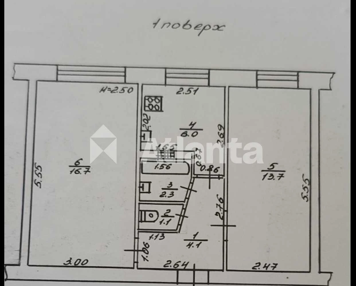 2 кімнатна квартира на Ленселище, Хаджибейський район