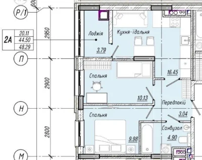 2-room apartment in s. Kotvського - installment without price increase