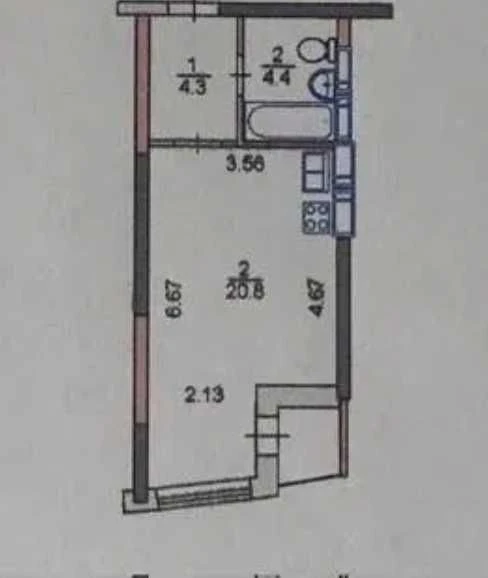Продаж 1-кімнатної квартири, ЖК Медовий (Кадетський Гай, 10) Держпрог