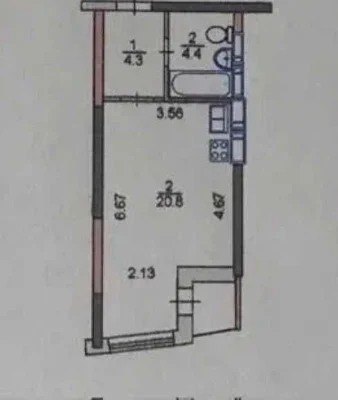 Продаж 1-кімнатної квартири, ЖК Медовий (Кадетський Гай, 10) Держпрог