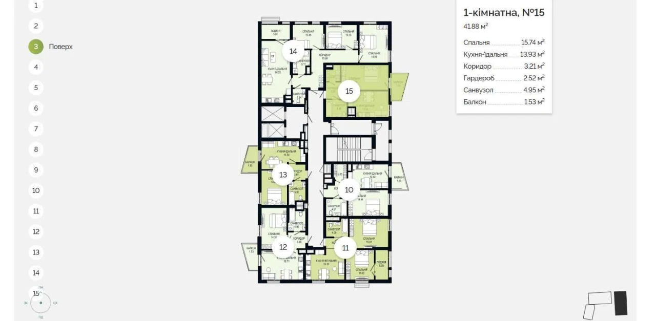 Продаж: 1-кімнатна квартира в ЖК Viking Hills, дешевше від забудовника